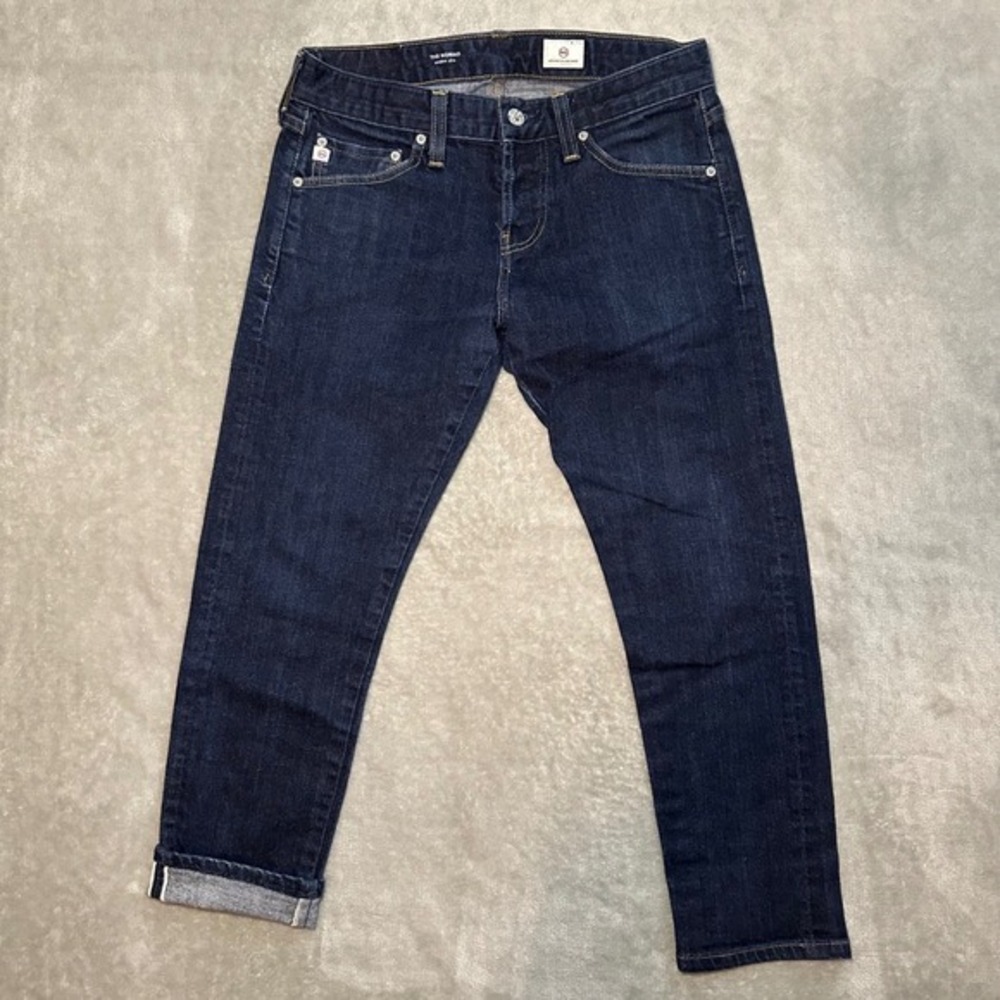 AG Adriano Goldschmied The Nomad Jeans 30x24 Dark Wash Selvedge Button Fly